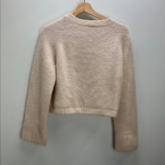 & Other Stories Cream Button-Front Fuzzy Cardigan - Picture 6 of 8